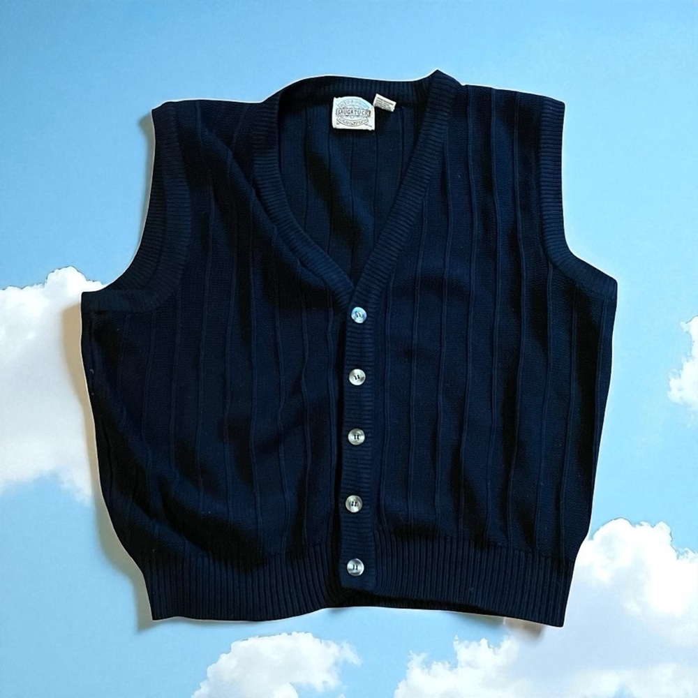 Dry Goods Men's Dark Blue Cardigan Vest